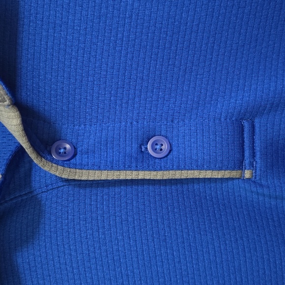 Under Armour Heat Gear Men's Large Loose Fit Blue Polo Shirt - Picture 4 of 7